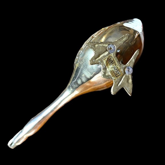 Vintage Walmart Brass Goose Figurine Honking Duck Statue MCM Decor - Picture 6 of 12